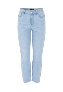 Women Jeans Pieces Luna Straight Mw Ank Lb50 Light Blue Denim